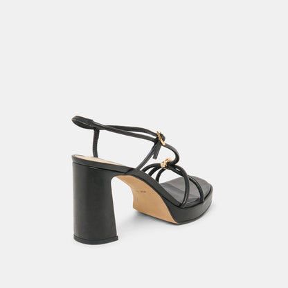 Odete Black Leather Heels | Dolce Vita