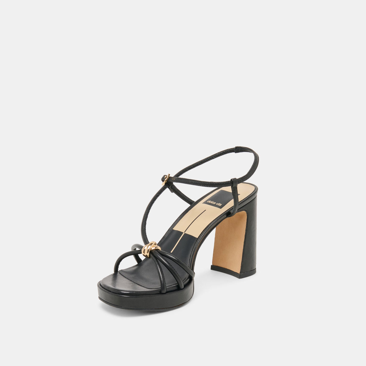 Odete Black Leather Heels | Dolce Vita