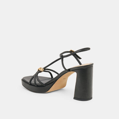Odete Black Leather Heels | Dolce Vita