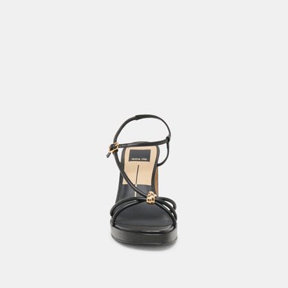 Odete Black Leather Heels | Dolce Vita