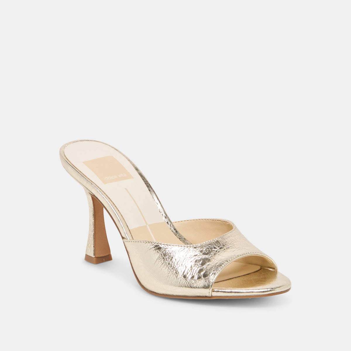 Rosha Platinum Distressed Leather Heels | Dolce Vita