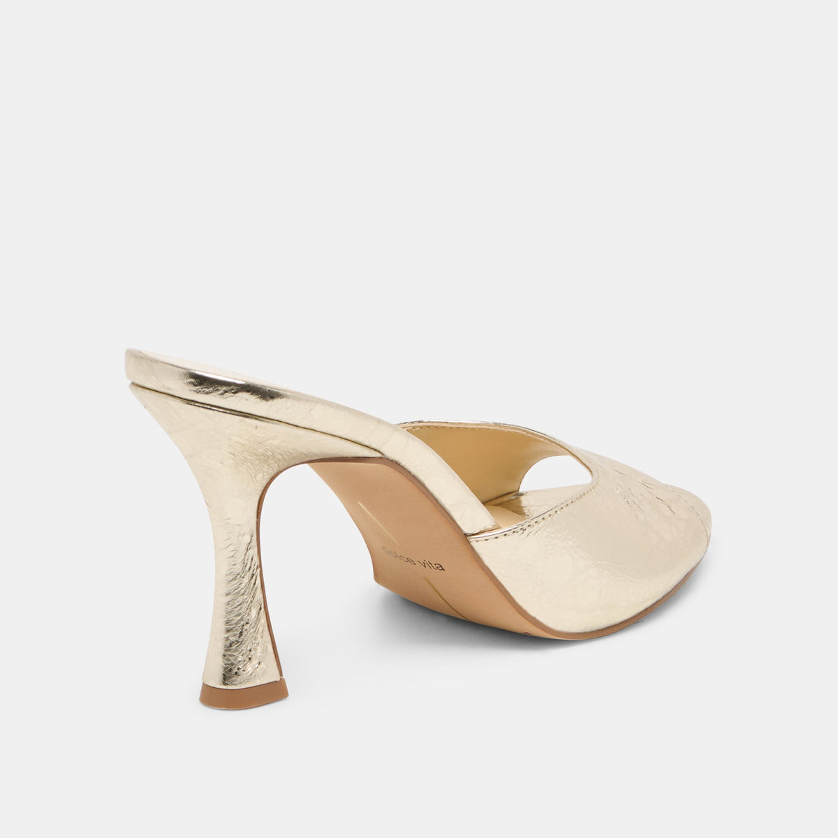 Rosha Platinum Distressed Leather Heels | Dolce Vita