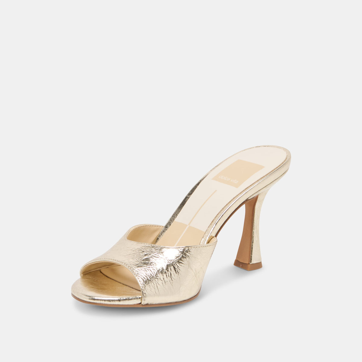 Rosha Platinum Distressed Leather Heels | Dolce Vita