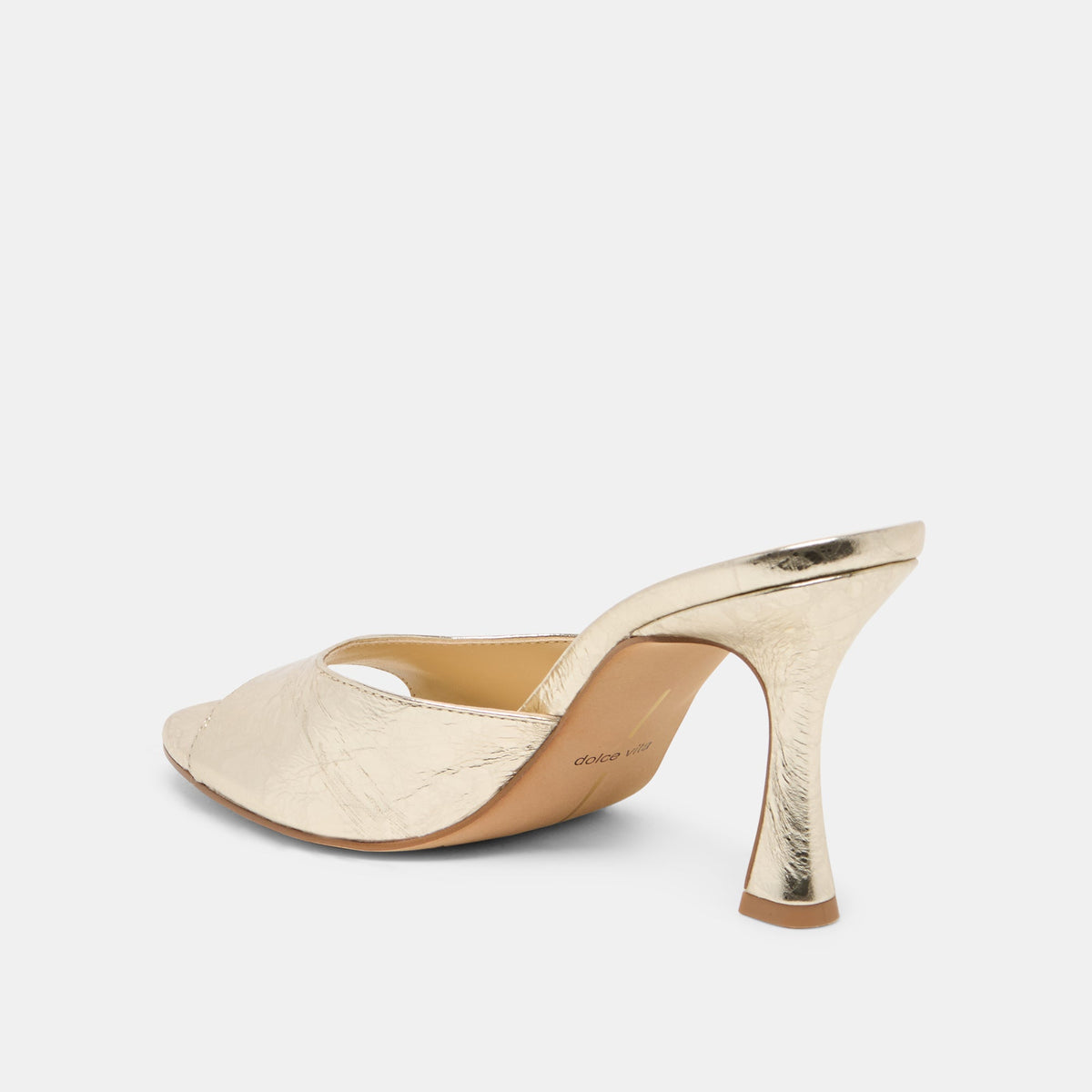Rosha Platinum Distressed Leather Heels | Dolce Vita