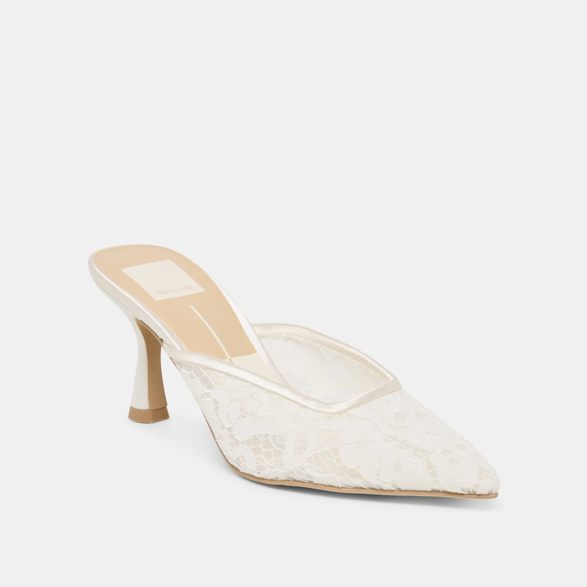 Cleo High True White Lace Heels | Dolce Vita