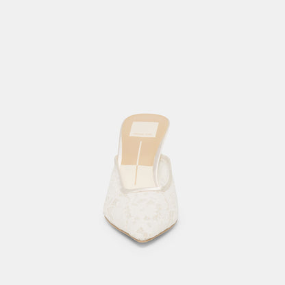 Cleo High True White Lace Heels | Dolce Vita