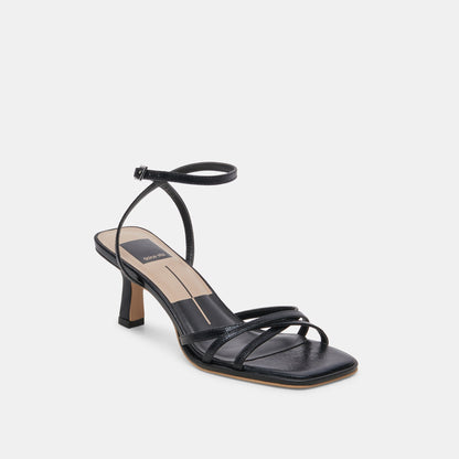 Manji Wide Midnight Patent Leather Heels | Dolce Vita