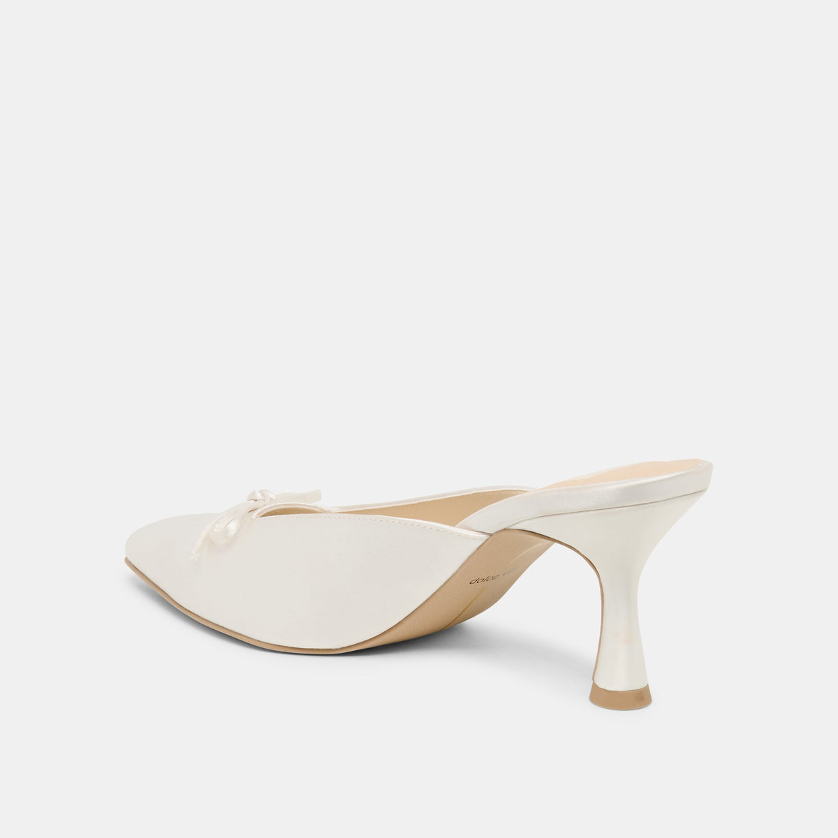Cleo High Off White Satin Heels | Dolce Vita