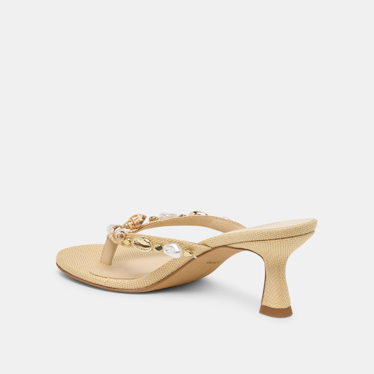 Daksie Lt Natural Raffia Heels | Dolce Vita