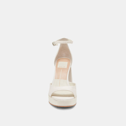 PANDRO WIDE HEELS WHITE SATIN
 – Dolce Vita | Dolce Vita
