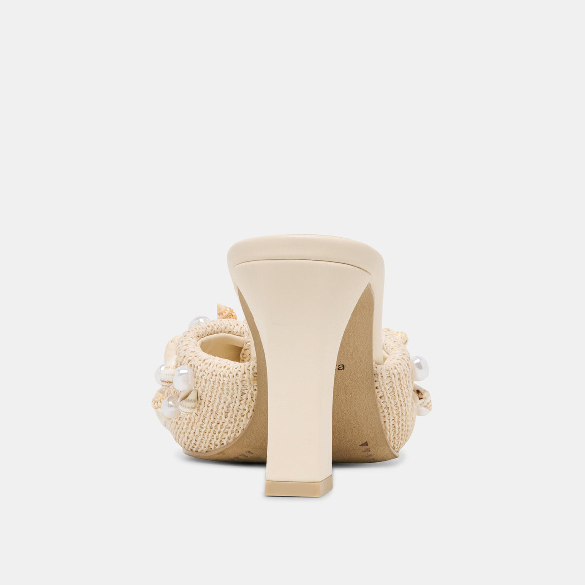 Tylah Oatmeal Beaded Raffia Heels | Dolce Vita