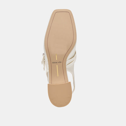 Loris True White Satin Heels | Dolce Vita
