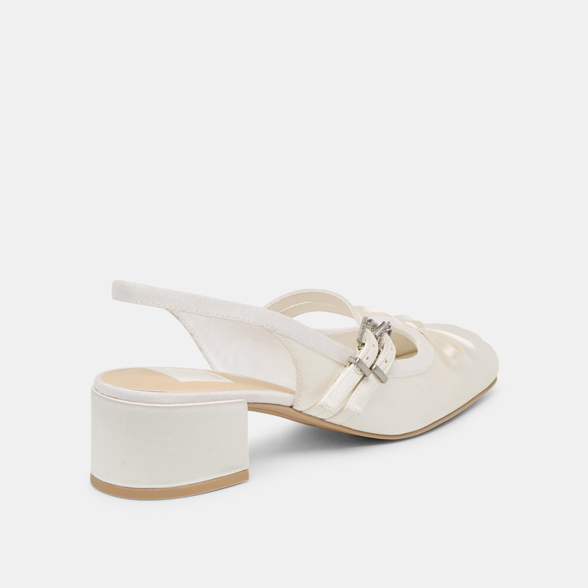 Loris True White Satin Heels | Dolce Vita