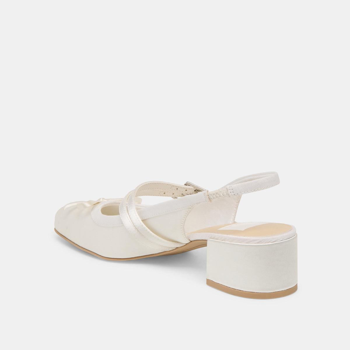 Loris True White Satin Heels | Dolce Vita