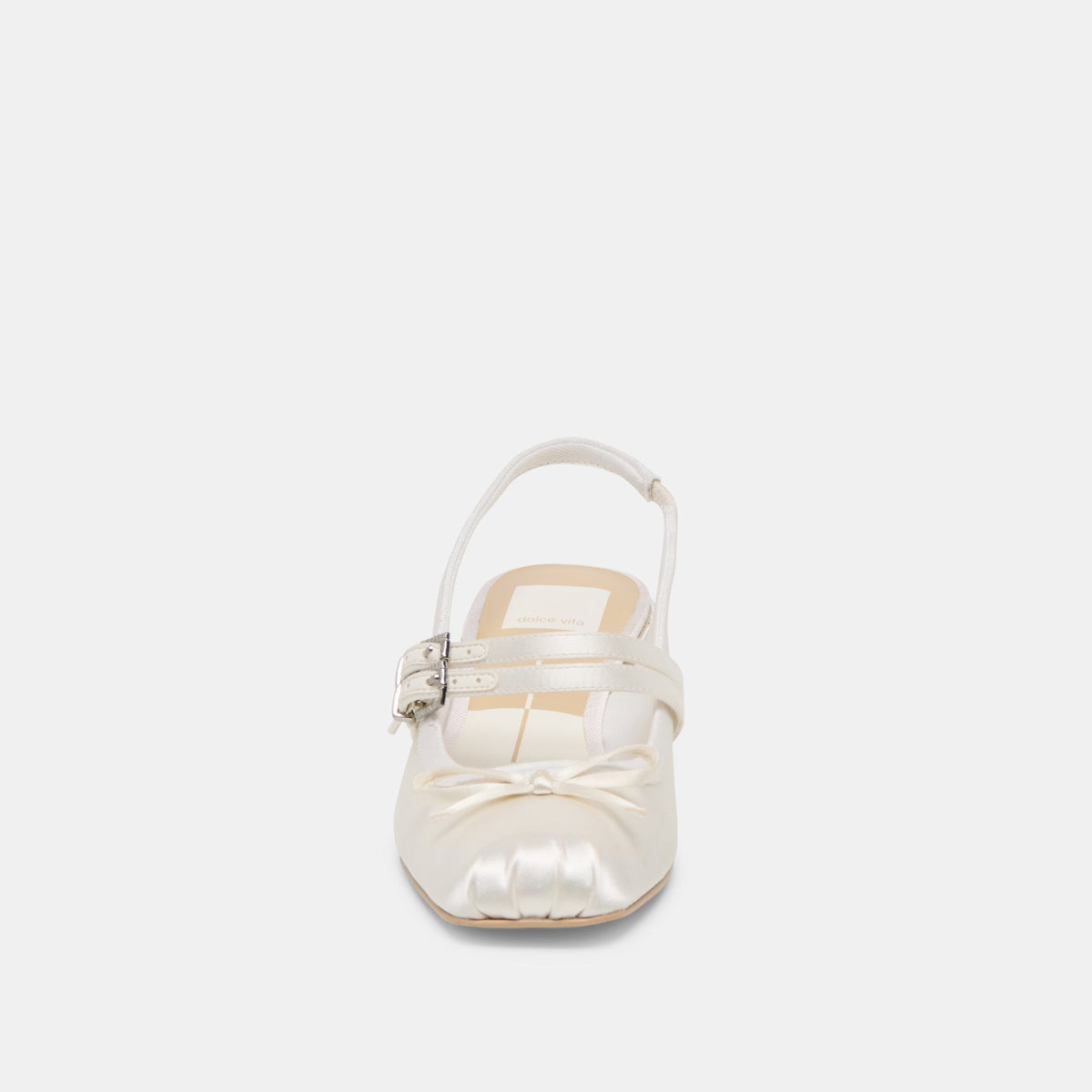 Loris True White Satin Heels | Dolce Vita