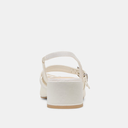 Loris True White Satin Heels | Dolce Vita