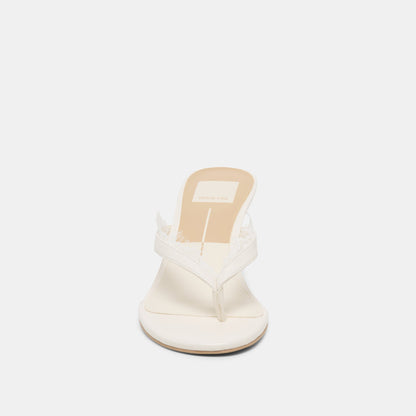 Daksie Lace True White Leather Heels | Dolce Vita