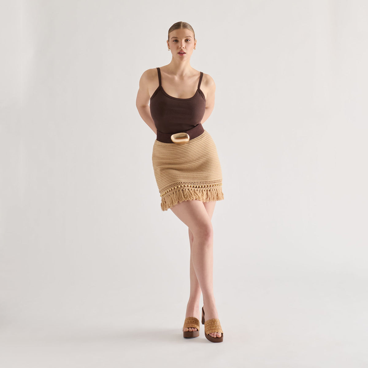 Celest Natural Raffia Heels | Dolce Vita