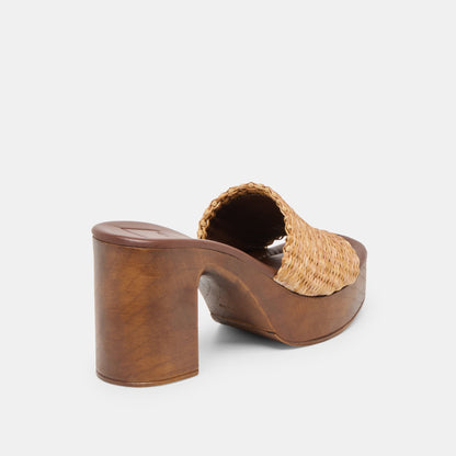 Celest Natural Raffia Heels | Dolce Vita