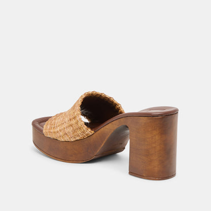 Celest Natural Raffia Heels | Dolce Vita