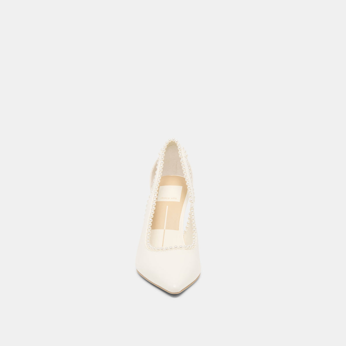 Kelson Pearl True White Leather Heels | Dolce Vita