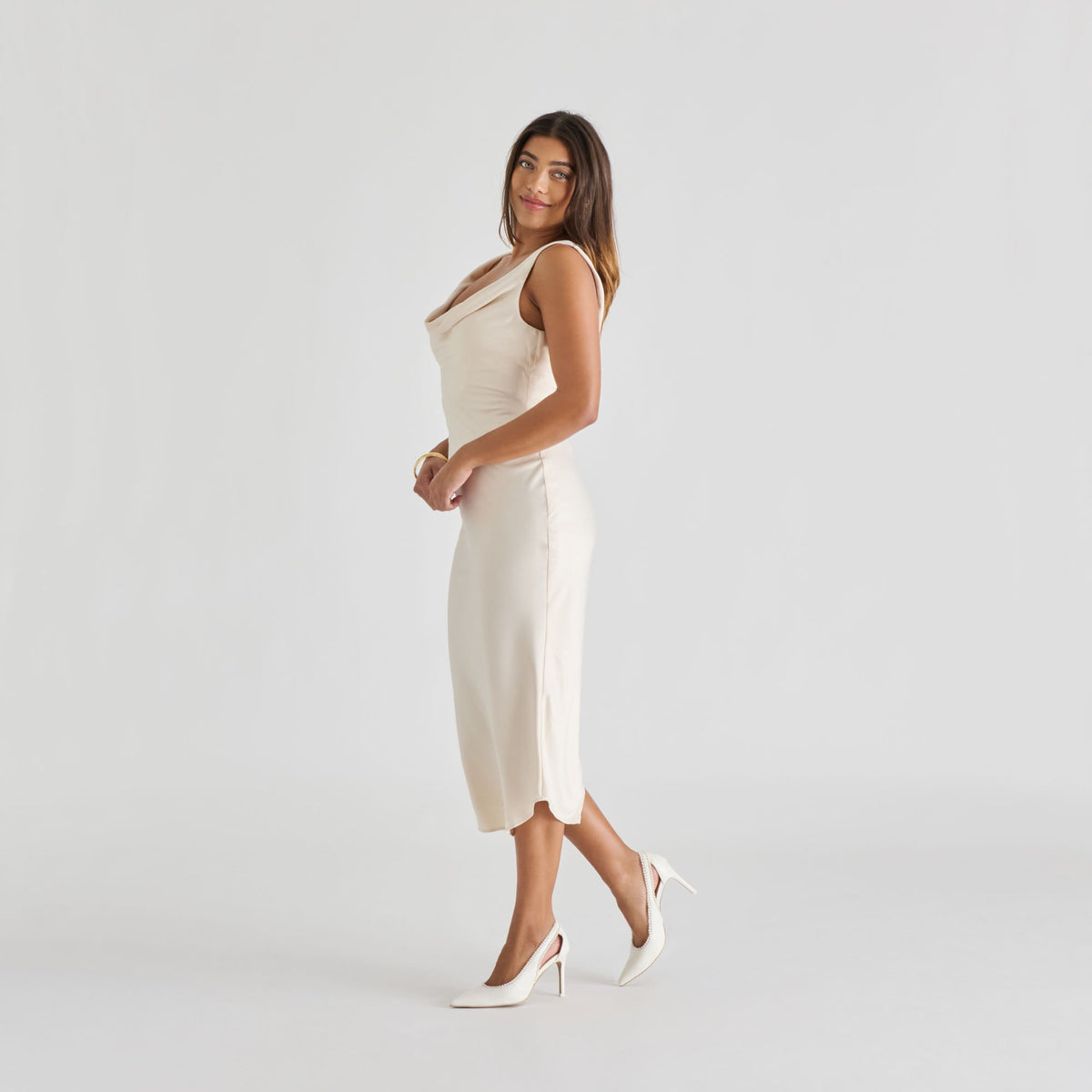 Kelson Pearl True White Leather Heels | Dolce Vita