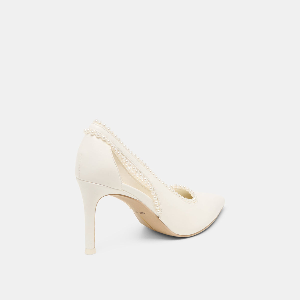 Kelson Pearl True White Leather Heels | Dolce Vita