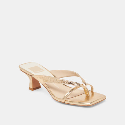 BREVEL HEELS GOLD DISTRESSED LEATHER
 – Dolce Vita | Dolce Vita