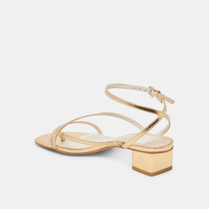 Karlos Wide Gold Metallic Stella Sandals | Dolce Vita