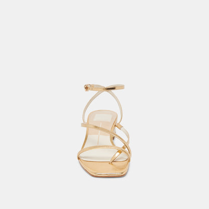 Karlos Wide Gold Metallic Stella Sandals | Dolce Vita