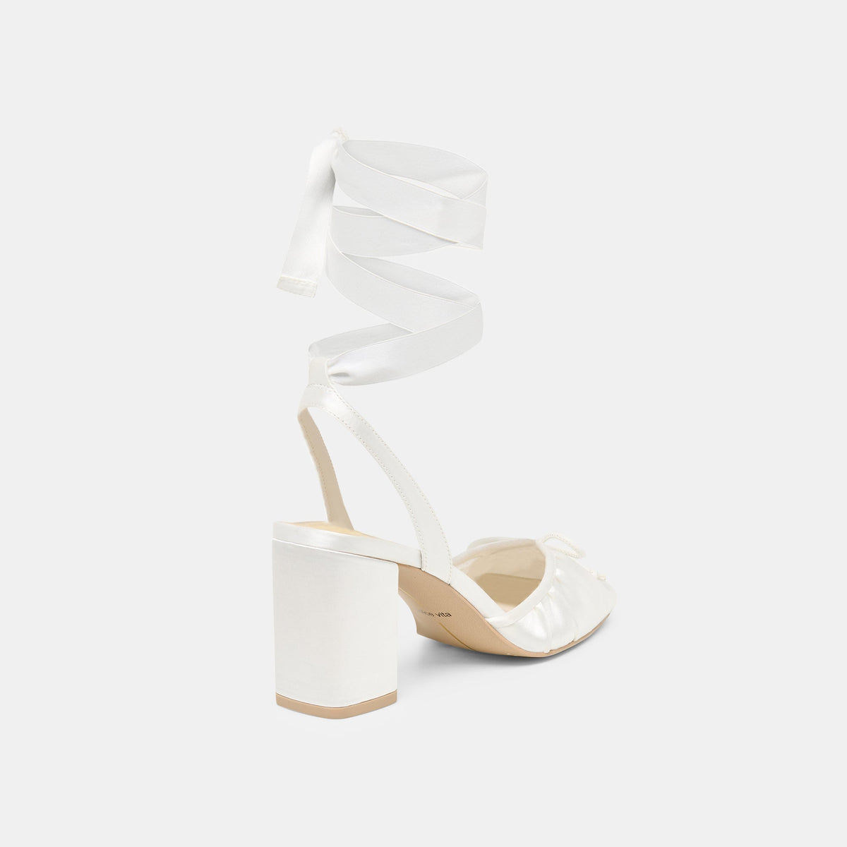 Tisha True White Satin Heels | Dolce Vita