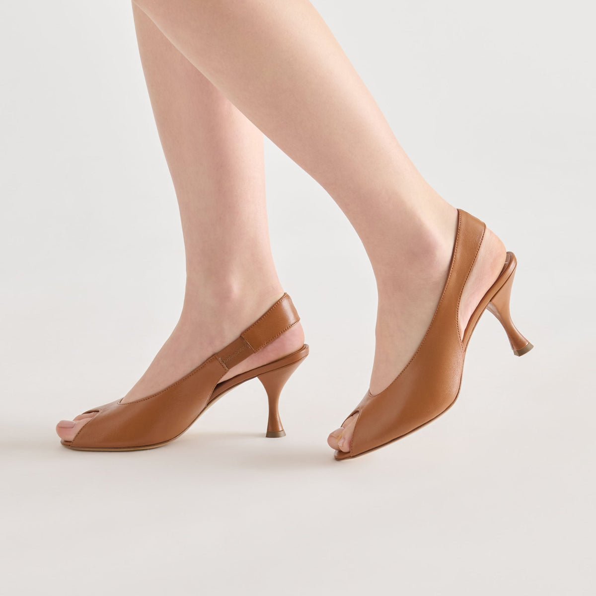 Madow Tan Leather Heels | Dolce Vita