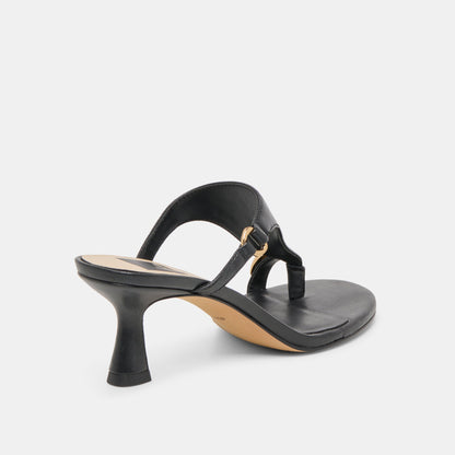 Derrel Black Leather Heels | Dolce Vita