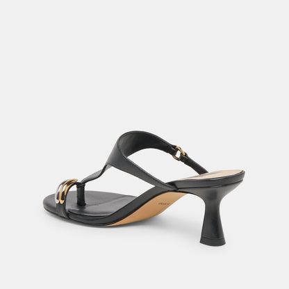 Derrel Black Leather Heels | Dolce Vita