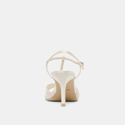 Hilery Off White Satin Heels | Dolce Vita