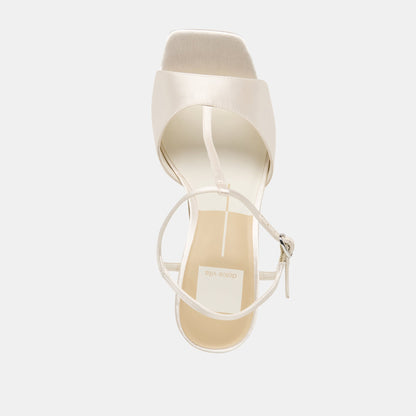 Hilery Off White Satin Heels | Dolce Vita