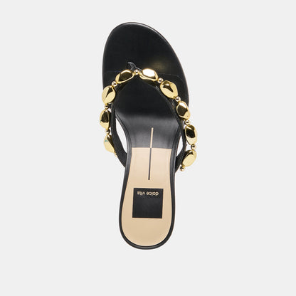Daksie Black Leather Heels | Dolce Vita