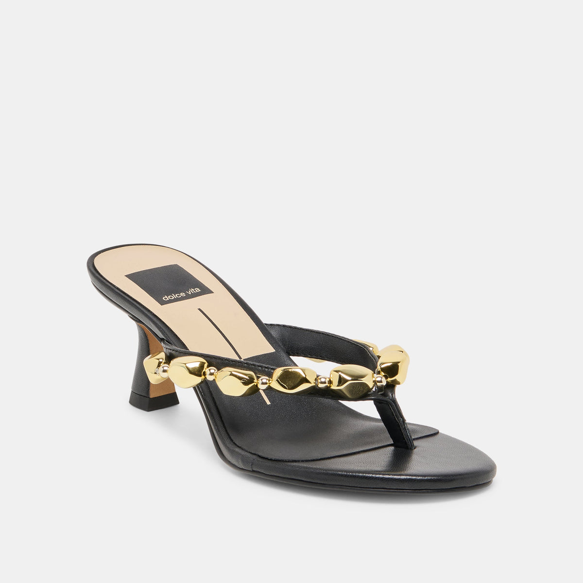Daksie Black Leather Heels | Dolce Vita