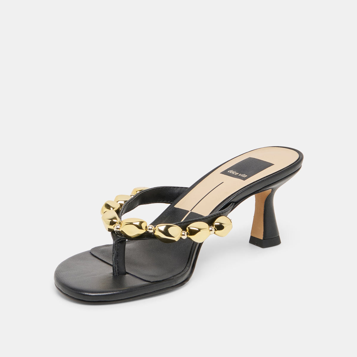 Daksie Black Leather Heels | Dolce Vita