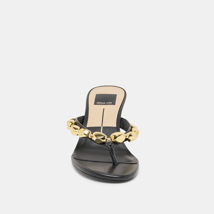 Daksie Black Leather Heels | Dolce Vita