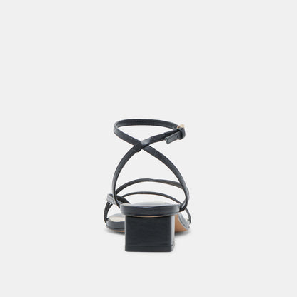 Karlos Wide Black Leather Sandals | Dolce Vita