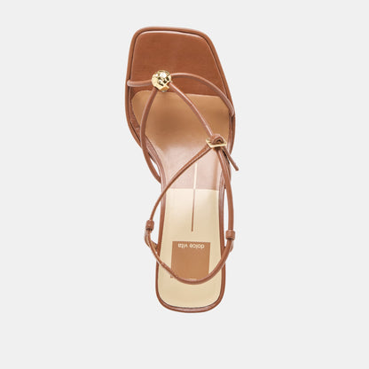 Mylee Cognac Leather Heels | Dolce Vita