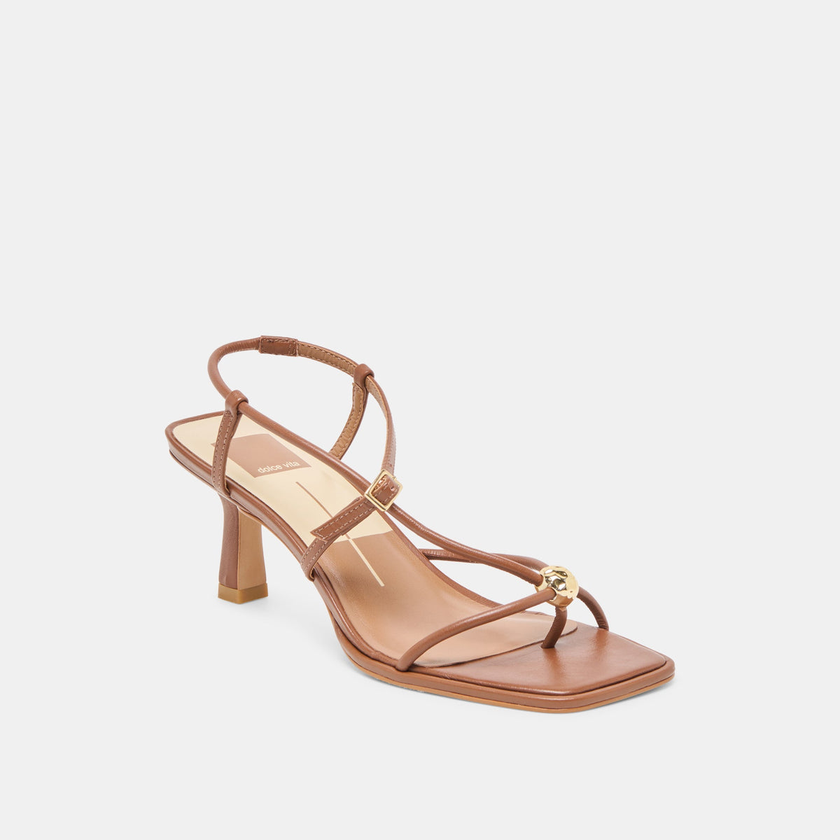 Mylee Cognac Leather Heels | Dolce Vita