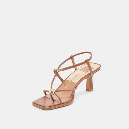 Mylee Cognac Leather Heels | Dolce Vita