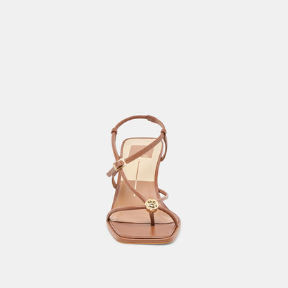 Mylee Cognac Leather Heels | Dolce Vita