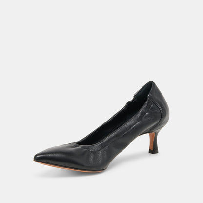 Celtin Black Leather Heels | Dolce Vita