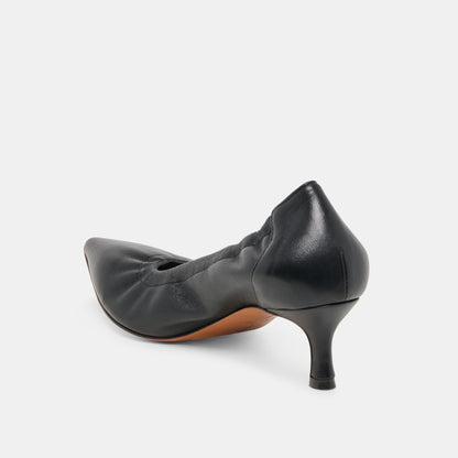 Celtin Black Leather Heels | Dolce Vita
