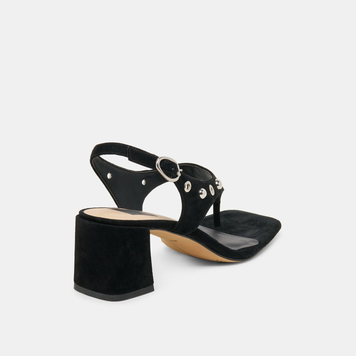 Yves Stud Onyx Suede Heels | Dolce Vita