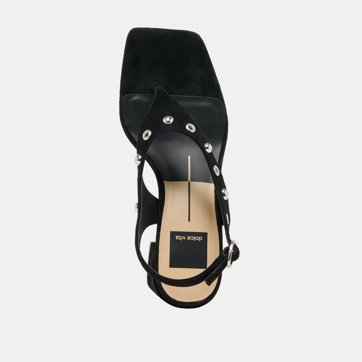 Yves Stud Onyx Suede Heels | Dolce Vita