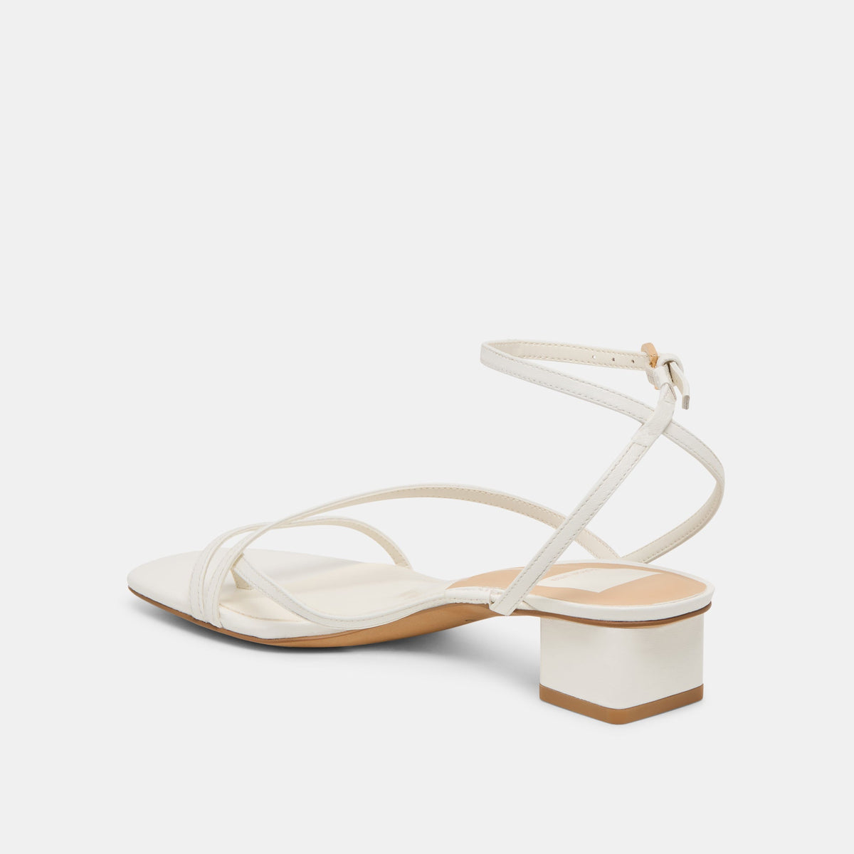 Karlos Wide True White Leather Sandals | Dolce Vita